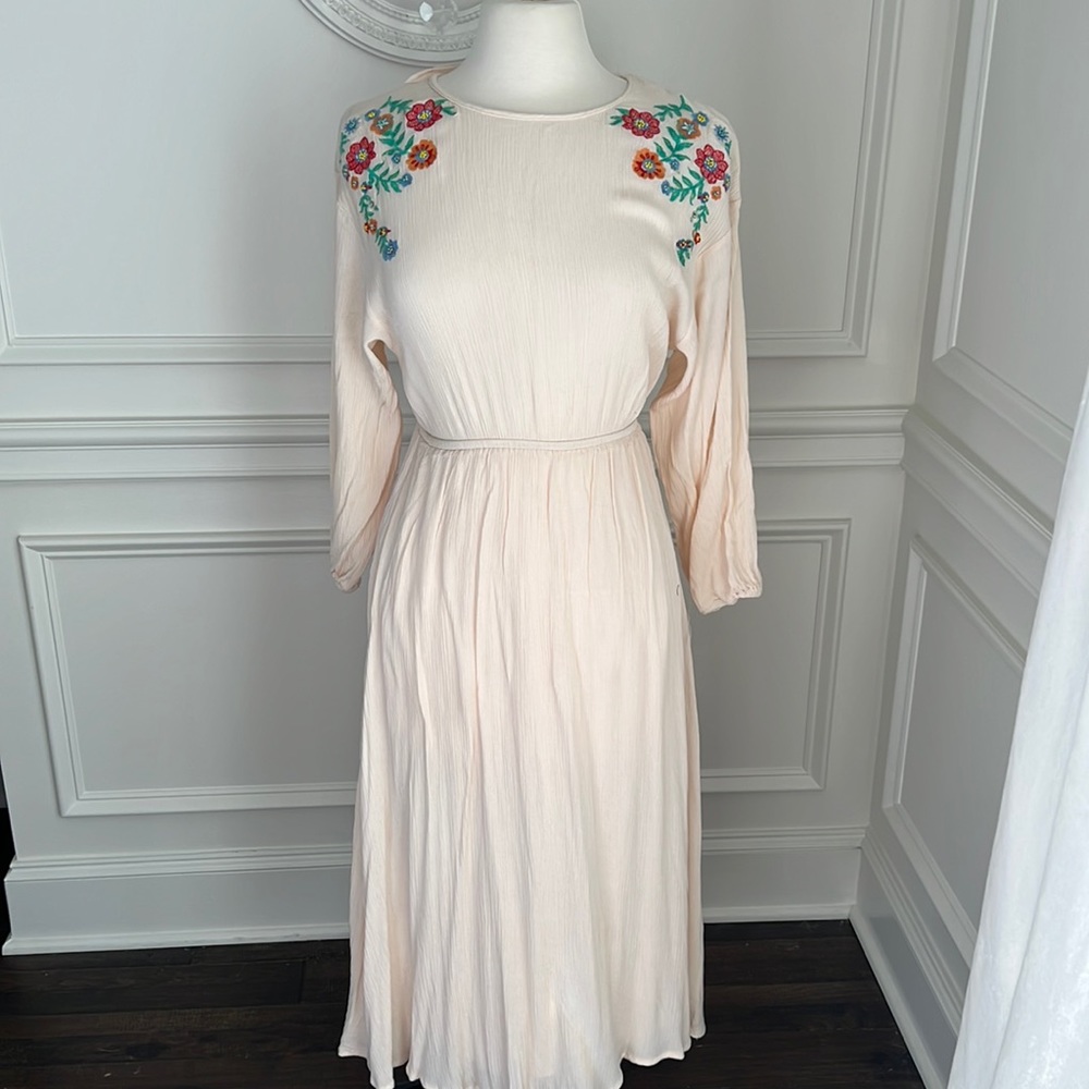 Moon River Embroidered Maxi Dress